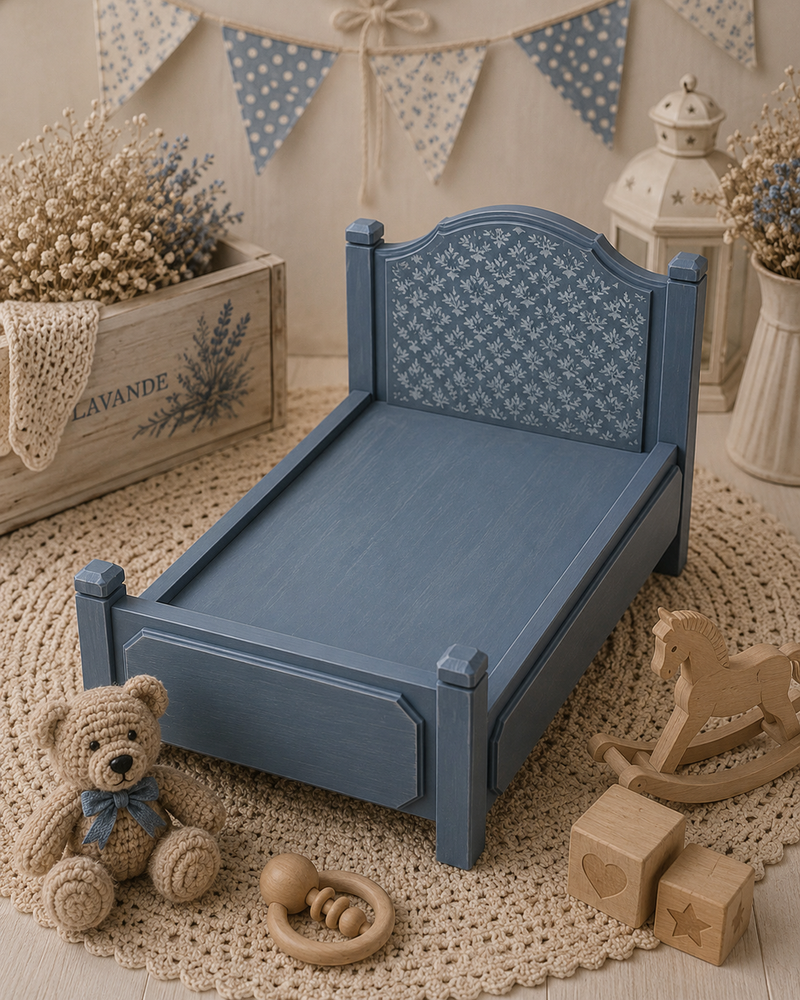 Newborn Rustic Blue Bed