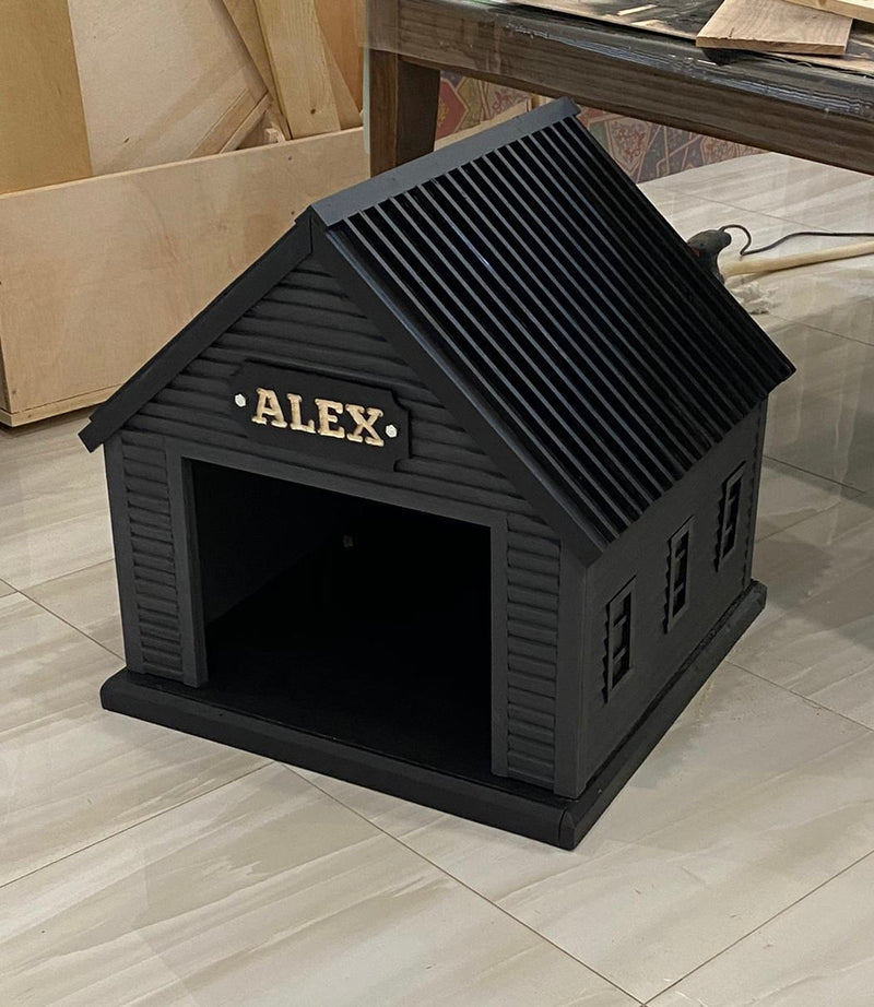 All Black Pet House