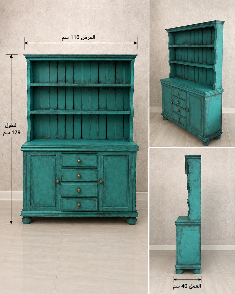 Vintage rustic blue cabinet