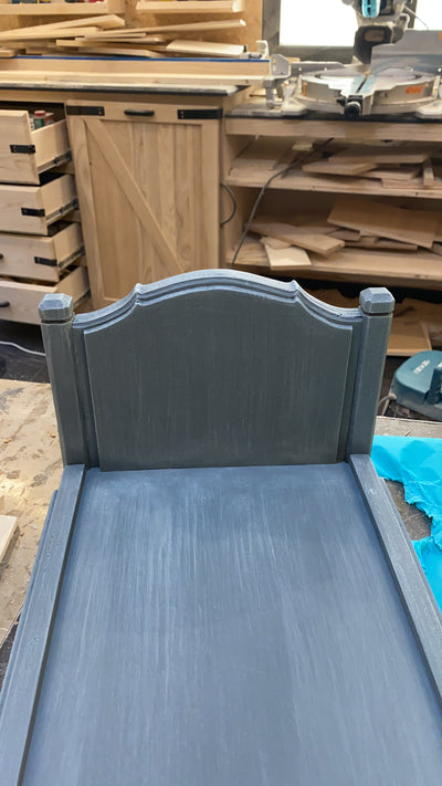 Newborn Rustic Blue Bed