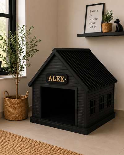 All Black Pet House