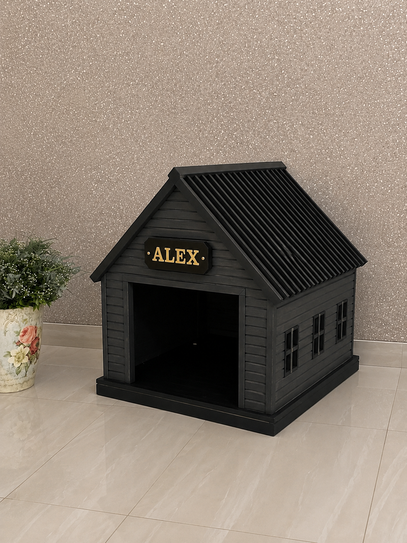 All Black Pet House