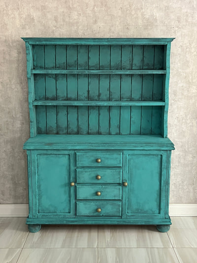 Vintage rustic blue cabinet