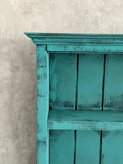 Vintage rustic blue cabinet