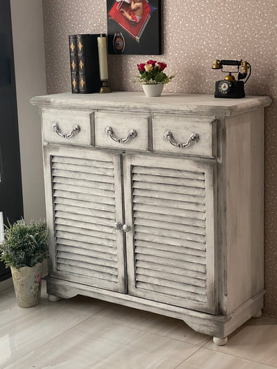 Rustic White Buffet Table
