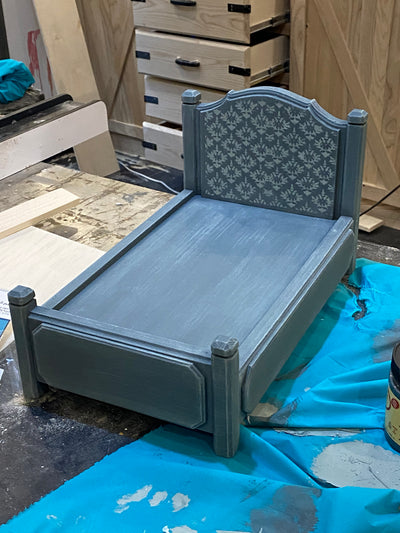 Newborn Rustic Blue Bed