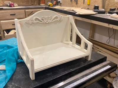 Newborn Rustic White Bed/Bench