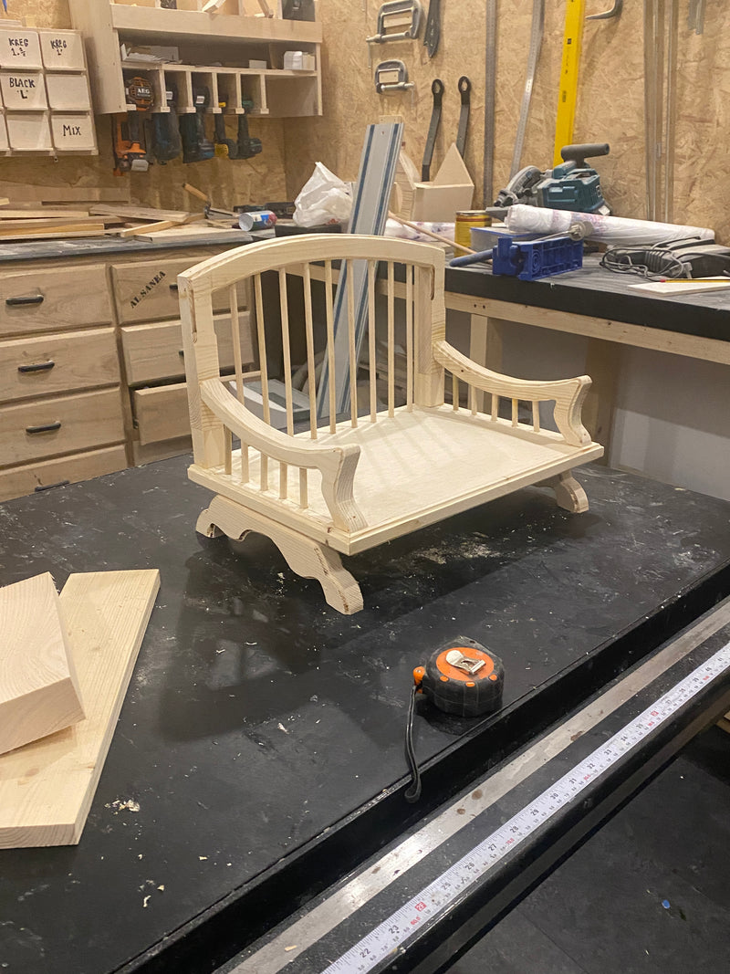 Newborn Rustic Blue Chair