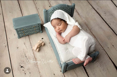Newborn Rustic Blue Bed