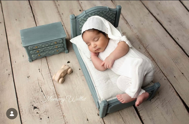Newborn Rustic Blue Bed