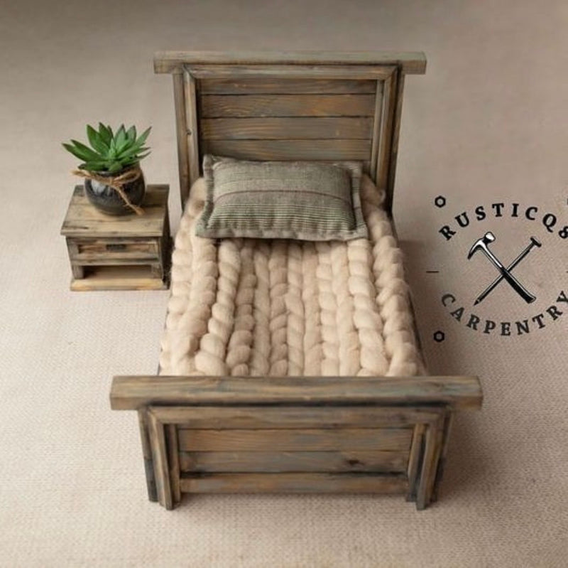 Rustic Brown Bed