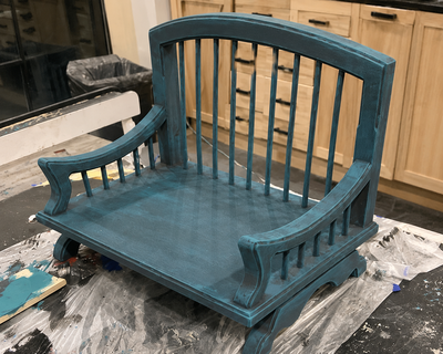 Newborn Rustic Blue Chair